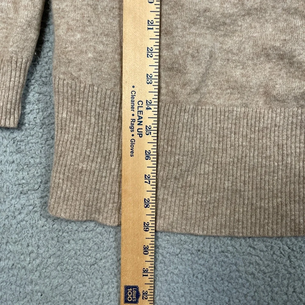 Quince Open Cashmere Cardigan Womens S Oatmeal Tan Tight Knit Drape Fit Luxury - Picture 6 of 8